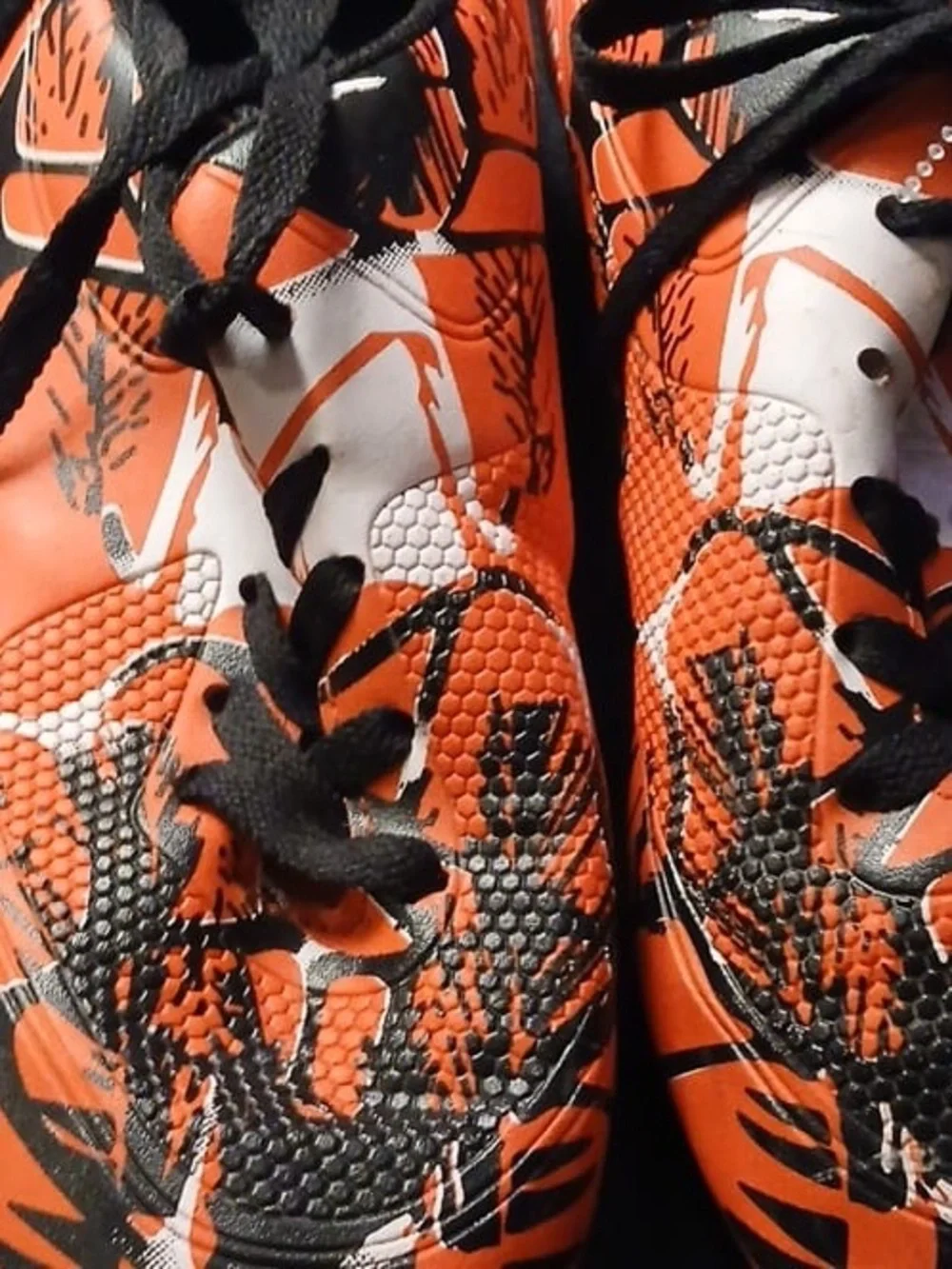 Kids Orange and Black Athletic Shoes